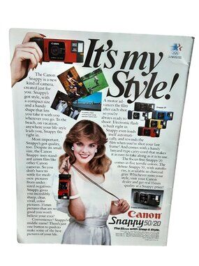1982 Canon Snappy 50 20 Camera Vintage Print Ad Canon 35mm Camera